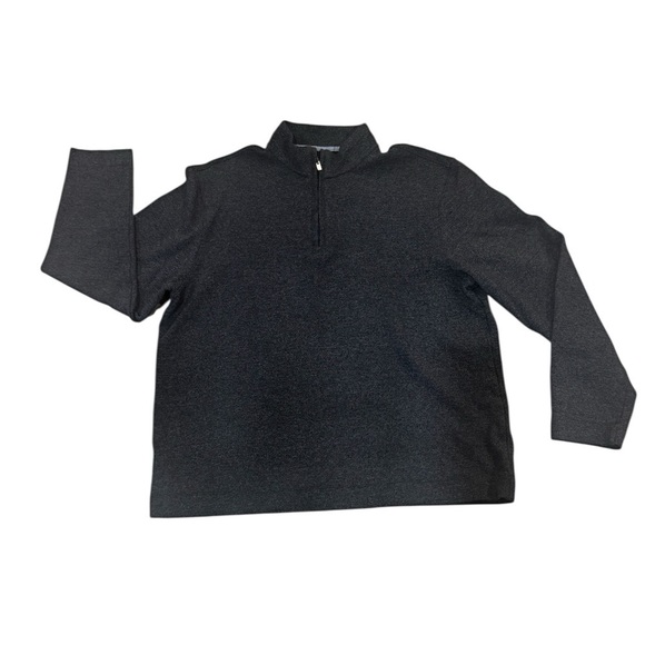 Van Heusen Other - Van Heusen dark heathered gray quarter zip pullover sweater, low collar, L.